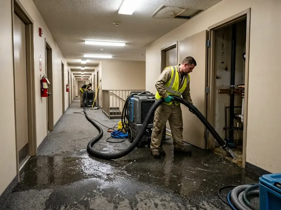 multi-unit-apartment-hallway-f-005 — frequently asked questions, Emergency Burst Pipe Water Extraction & Removal in St. Mart…